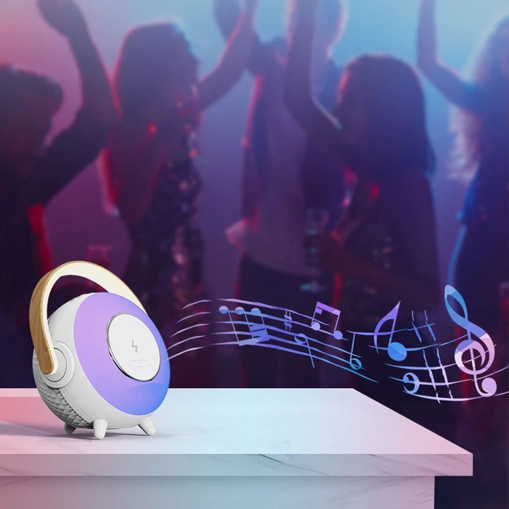 

Прикроватная лампа ABS светодиодный, беспроводное зарядное устройство, Bluetooth-динамик для ПК, Bluetooth версия 5,2, будильник