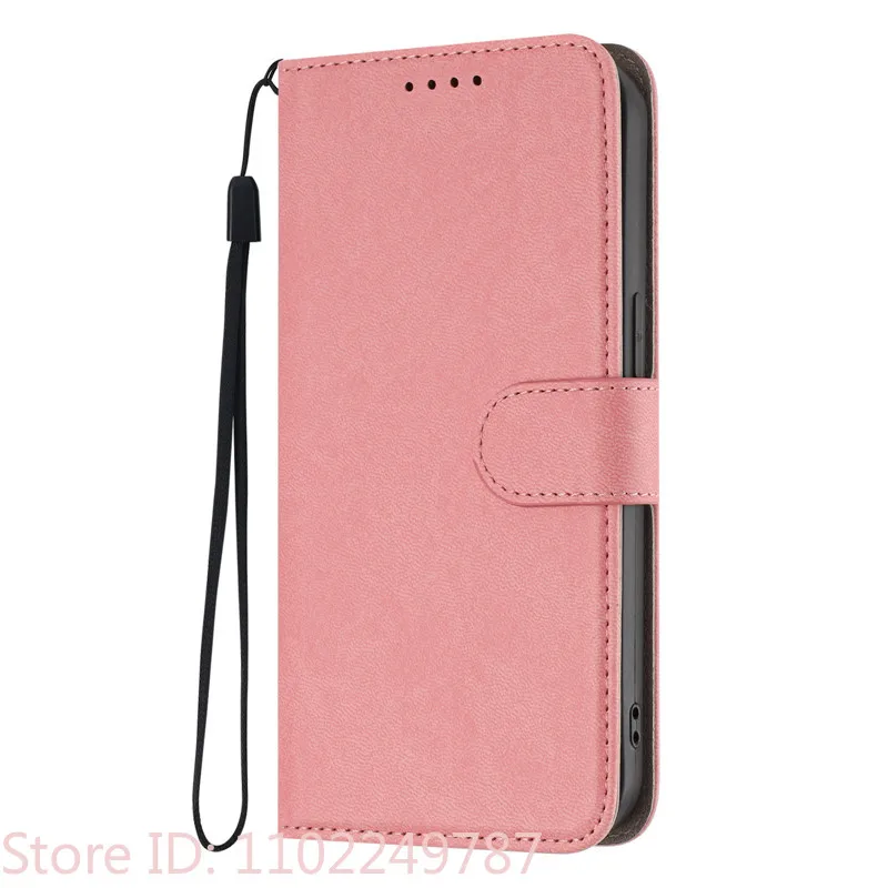 Leather Wallet Flip Case with Magnetic Closure and Card Holder