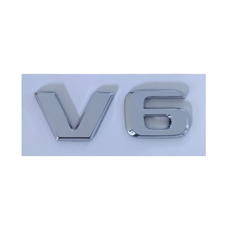 3d ABS Black Logo V6 Leters Auto Emblem Aufkleberabzeichen