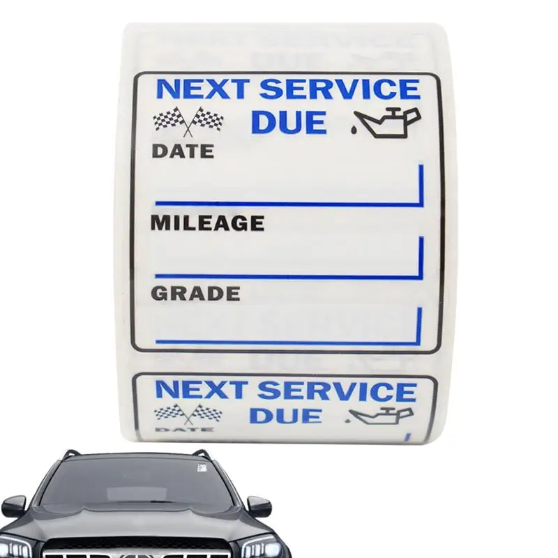 Car Service Reminder Stickers 250 Sheets Car Service Stickers 2x2In Maintenance Reminder Stickers Oil Change Reminder Stickers