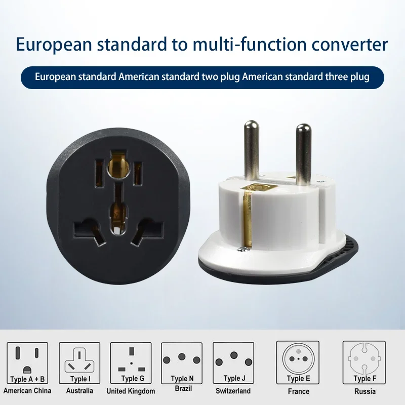 3/5/7/20 PCS Universal Travel Adapter All-in-one Travel Charger with Type C Wall Charger 16A 250V for US EU UK AUS