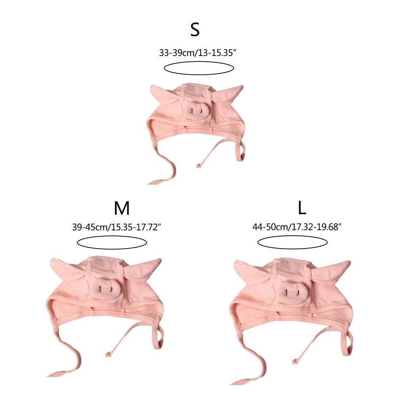 0-2 Y Pig Pink Pig Hat Skulli Hat Photography Prop