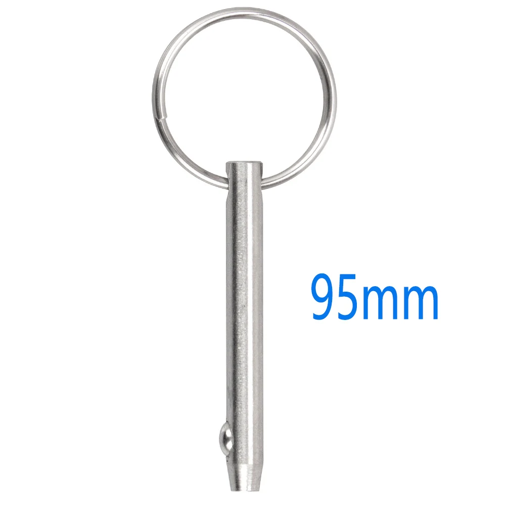 Quick Release Pins, Bimini Top Pin, Diameter 0.25 Inch/6.3mm, Total Length 3.74 Inch/95mm,316 Stainless Steel ( 1 or 2)