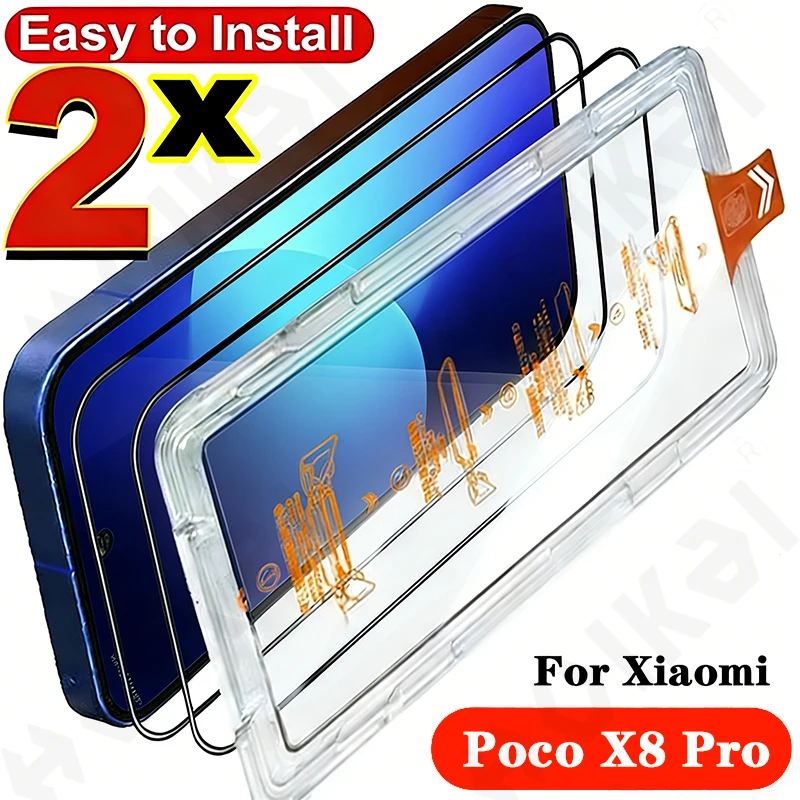 Two-Pack Easy-Install HD Tempered Glass Screen Protector