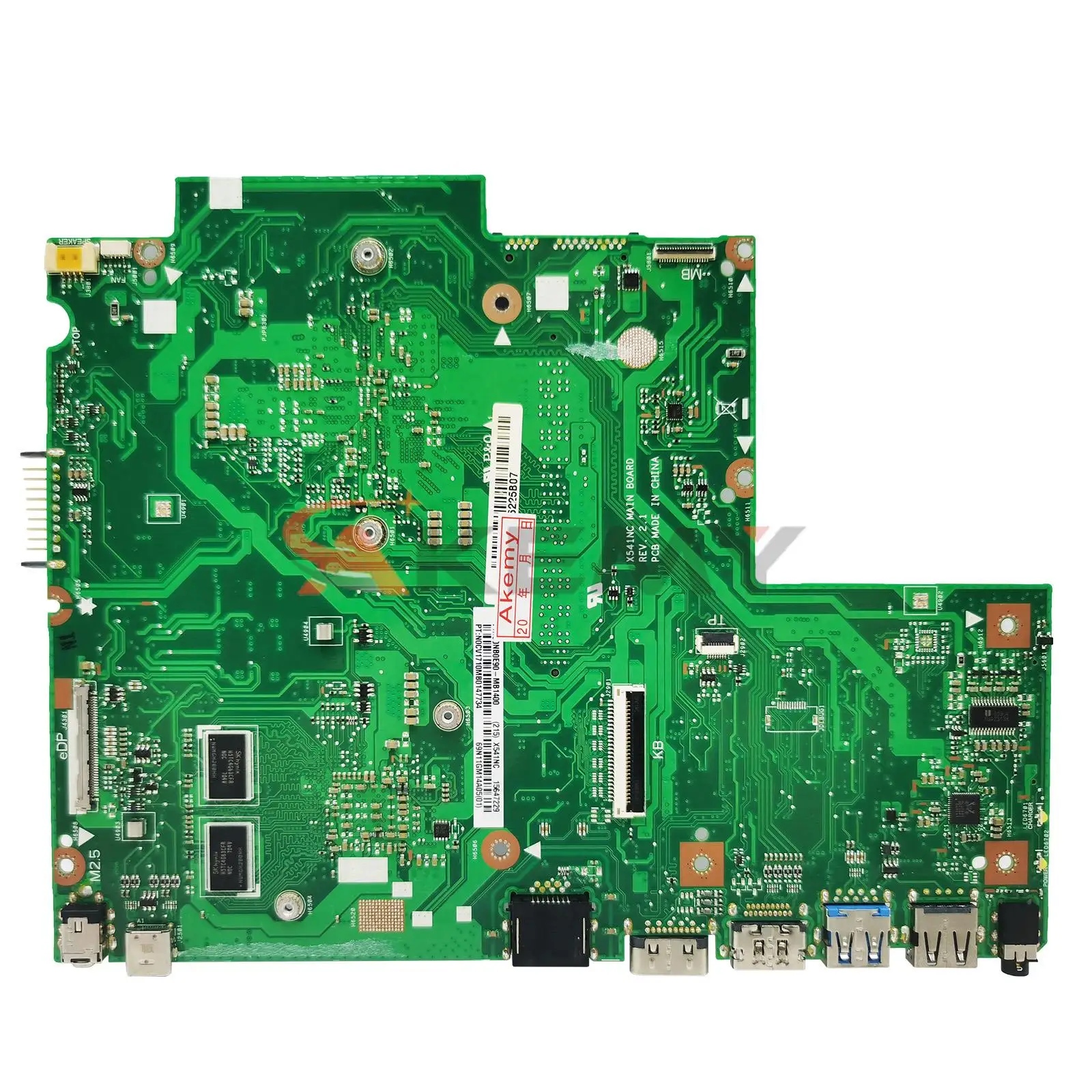 Placa-mãe Portátil X541nc para Asus X541n A541na A541nc R541n F541n com N4200 N3350 Gt810m 100 Teste - Imagem 2