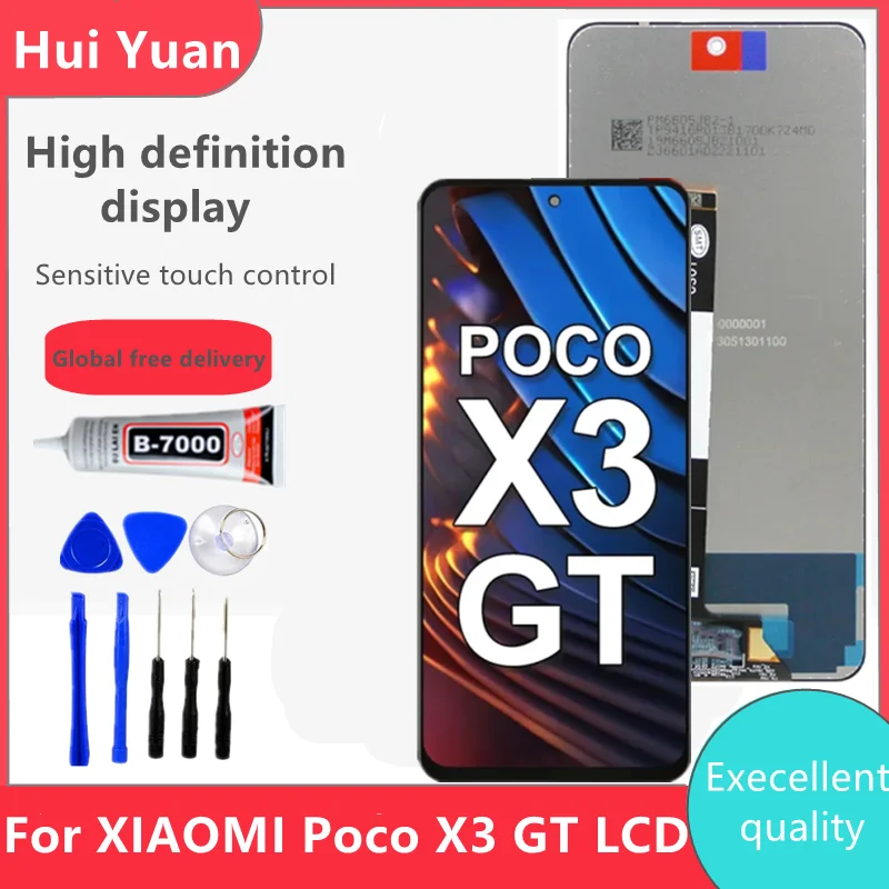 

6.6'' New Original Display For Xiaomi POCO X3 GT 21061110AG LCD Display Touch Screen Digitizer For POCO X3GT Screen With Frame