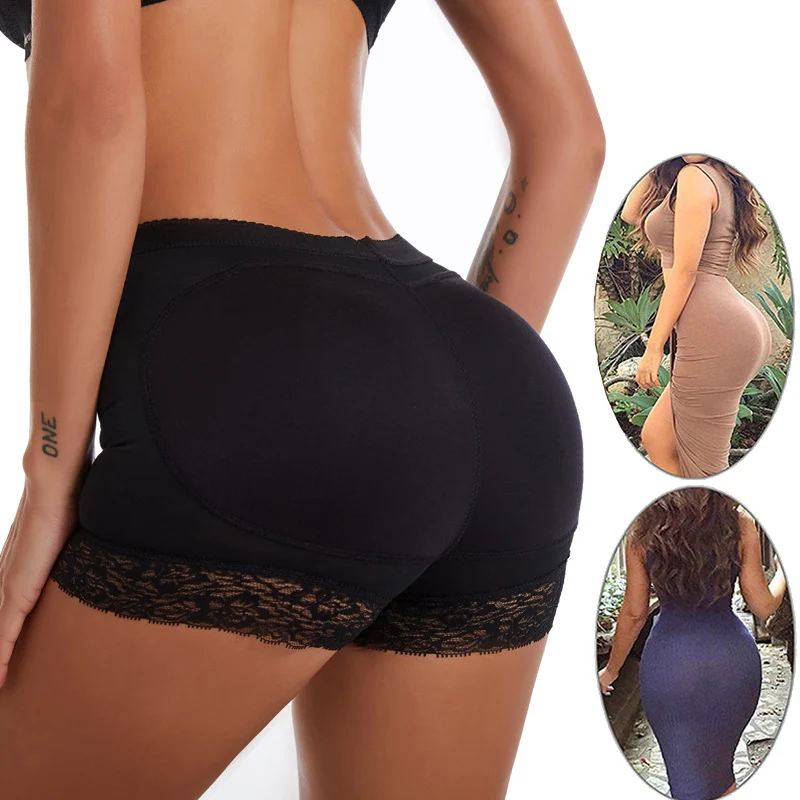 Sexy Butt Lifter Women Shapers Padded Lace Panty Buttocks Enhancer Fake Hip Shapewear Underwear Briefs Ass Push Up Panties S-3XL shapewear panties push up panties butt hip enhancer