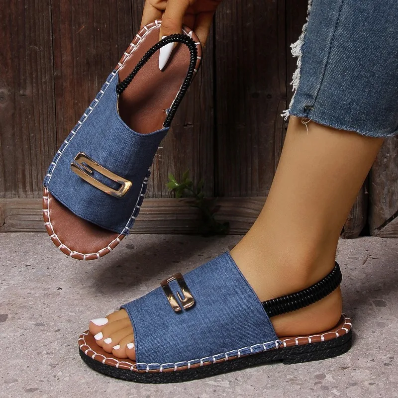 Women Casual Beach Holiday Sandals Summer Outdoor Flat Sandals Open Toe Women Shoes Women Sandals Women Flats