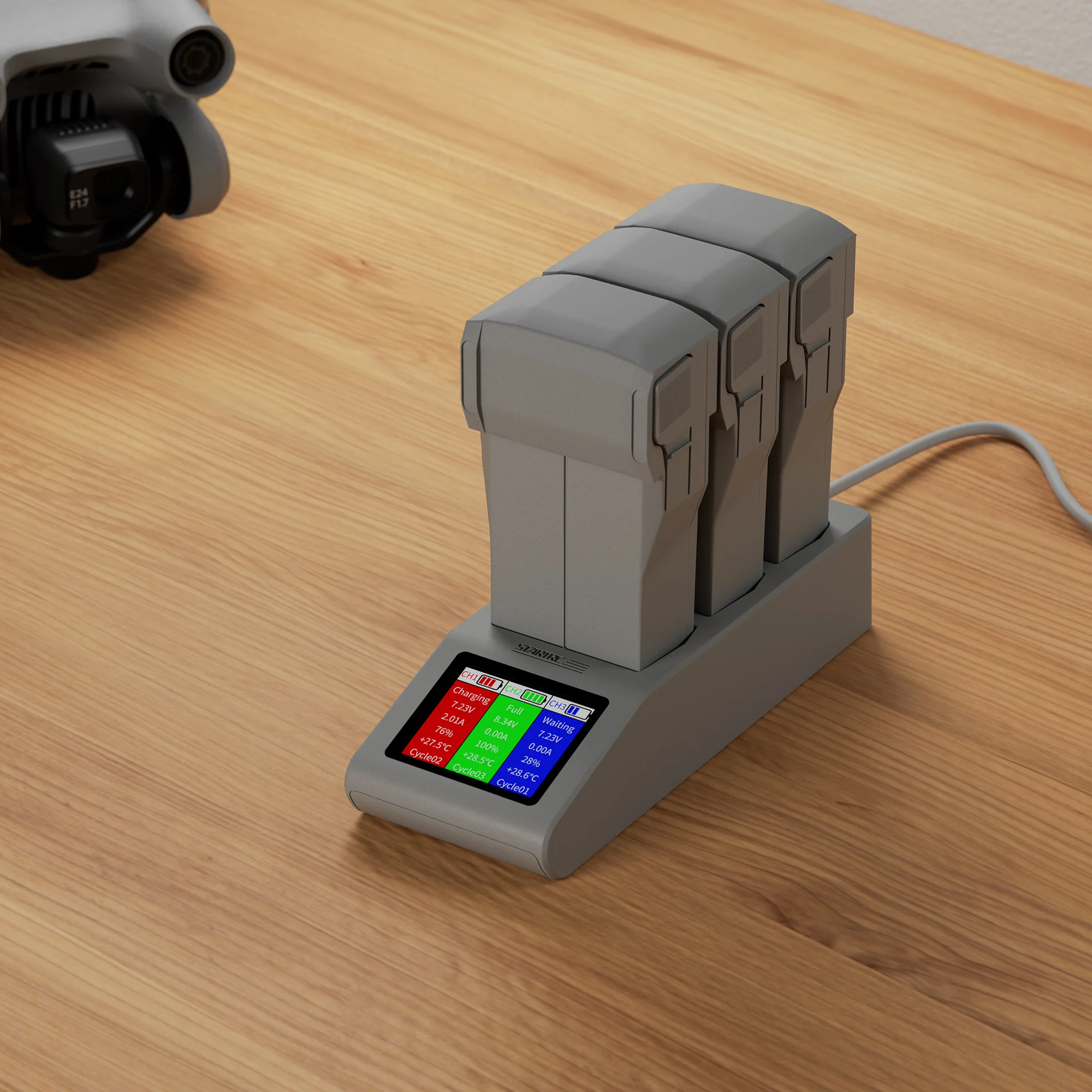 Hub de charge DJI Mini 3 Pro/Mini 3 avec affichage numérique