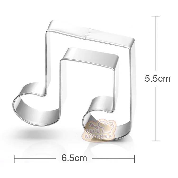 3pcs/set Music Note Cookie Cutters Stainless Steel Biscuit Mold Fondant Cutter Baking Accessories K005 cookie cutter baking mold cookie mould fondant cutter