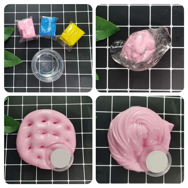 100ml Rainbow Slime Fluffy Floam Kids Modeling Clay Toys Polymer Educational Toys Safe Cotton Slime Anti Stress Plasticine Gifts clay charm toys slime kit modelling clay fluffy slime