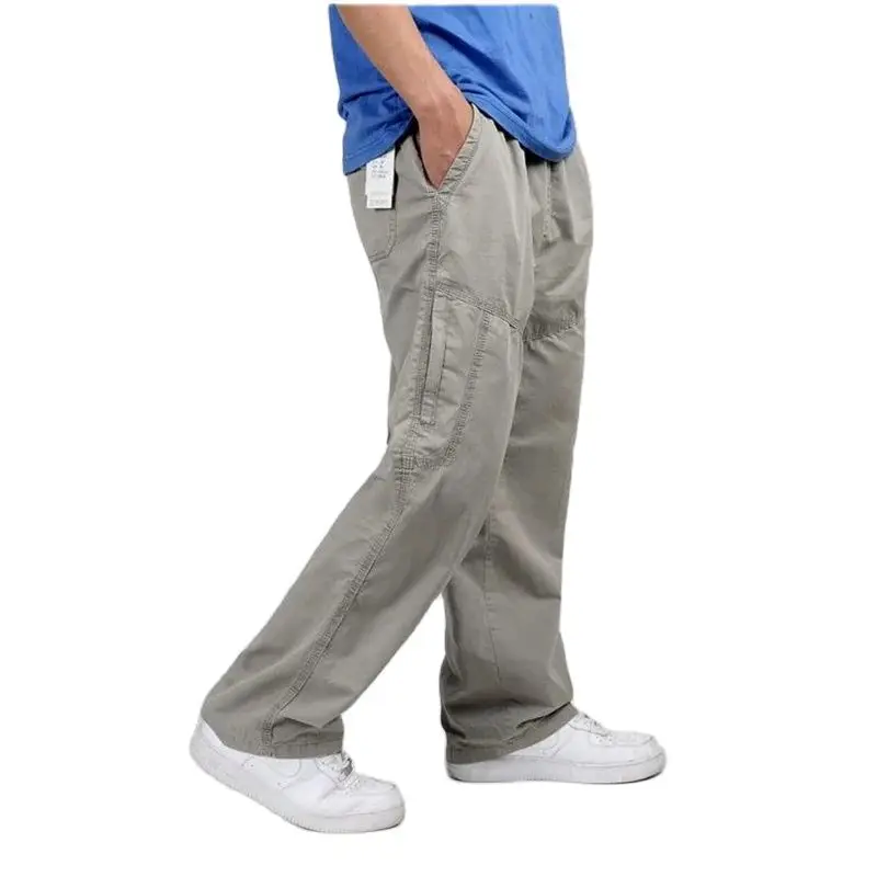 Spring Summer Plus Size Men Cargo Pants Cotton Loose Trousers Men's Pants 3XL 4XL 5XL 6XL Casual Pants
