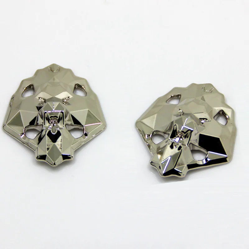 24k Mirror Electroplated Polygonal Non-Fade Metal Shoelace Buckle Gaobang Basketball Sneaker For Flats Shoelace DIY Sneaker Kits