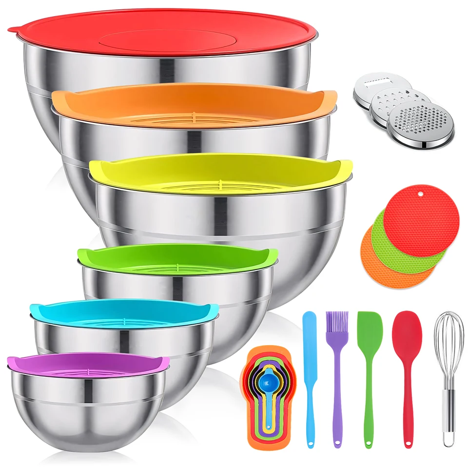 Premium Stainless Steel Mixing Bowl Set 29 Pieces