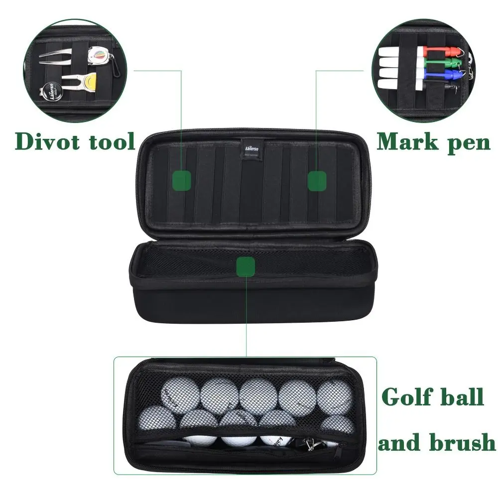 Glove Holder Golf Ball Storage Box Waterproof Tee Ball Marker Golf Bag Organizer Divot Tool Protect Case Golf Protective Box
