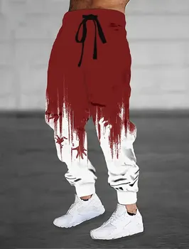 Stampa 3D Gradiente Gocciolante Inchiostro Tasche laterali da uomo Pantaloni sportivi con coulisse elastica Pantaloni da jogging Pantaloni casual Street Autunno Inverno 1