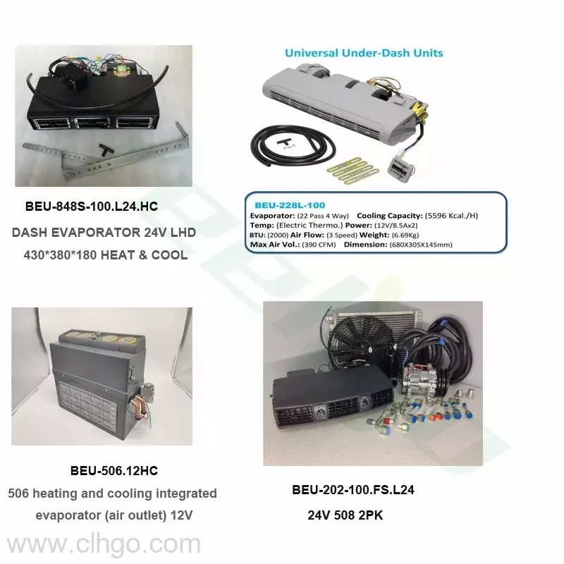 Description Picture 5 of item12V/24V Universal Car Under Dash Cooling air conditioner with electric compressor kit Auto Evaporator Unit For vehicle