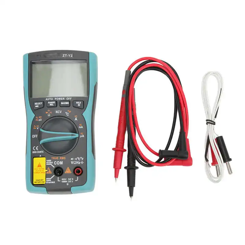 

ZT‑Y2 Profesional Digital Multimeter Auto Ranging Digital Multimeter Tester for Measuring Voltage Current Resistance