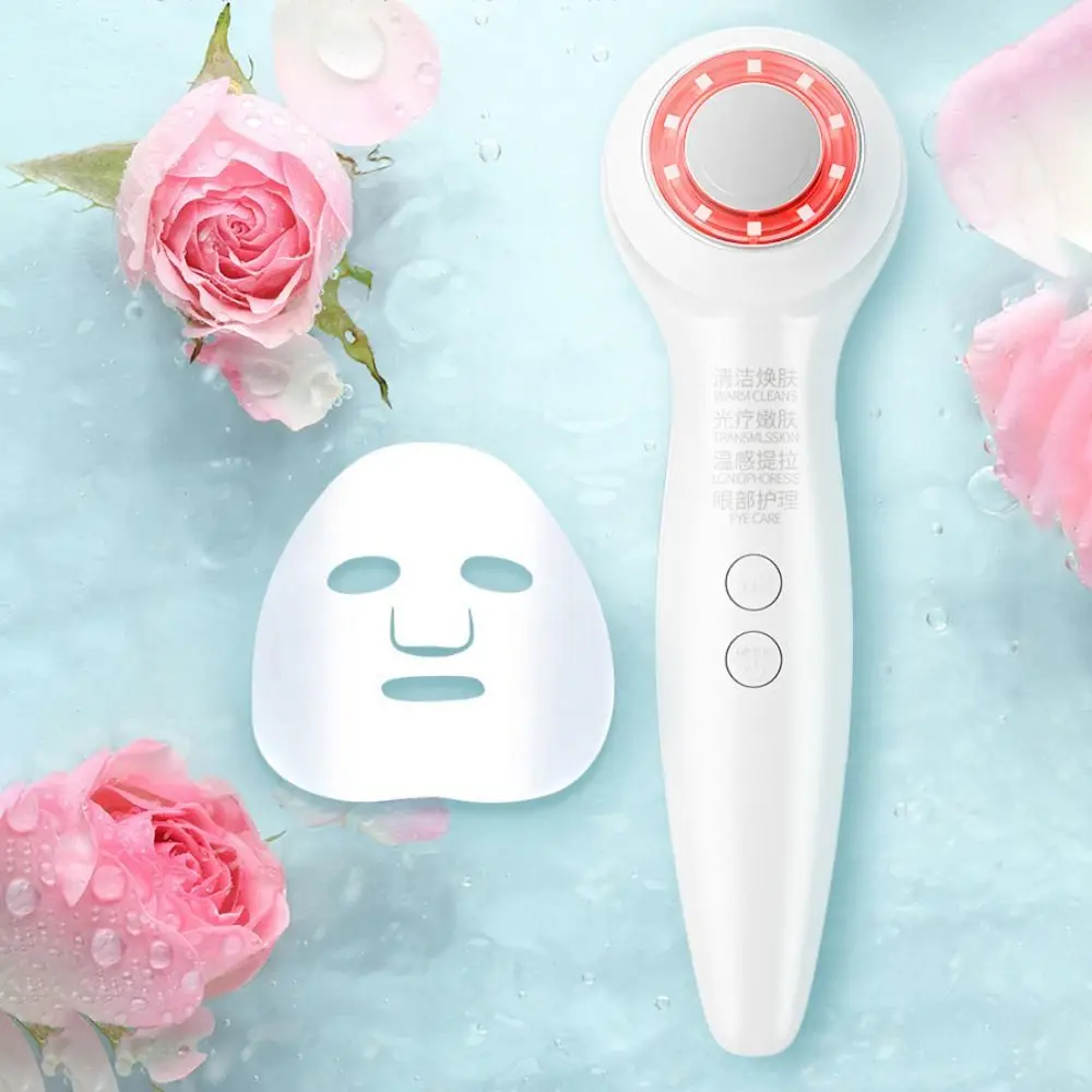 Multifunctional 2 in 1 Facial Massager LED Hand Held Face Beauty Device Rechargeable Facial Lifting Massager Face Spa