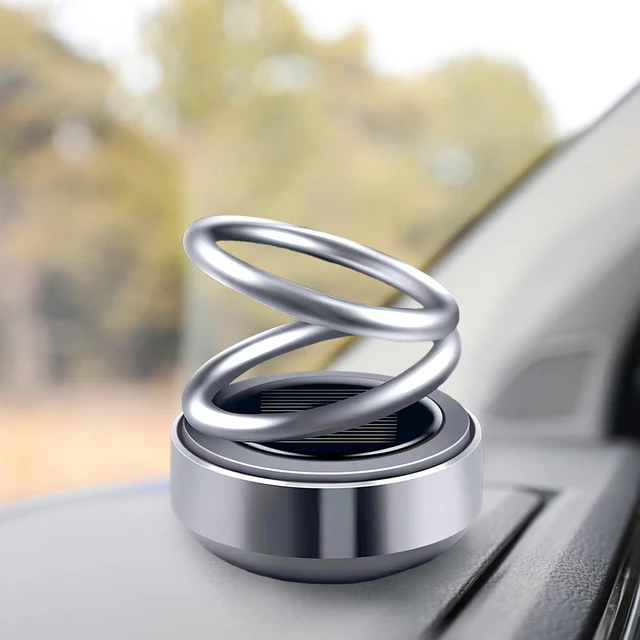 Portable Kinetic Car Air Freshener Solar Powered Double Ring Rotating –  Mr.Tech.Dazzler