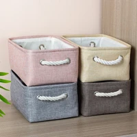 New Linen Fabric Storage Basket Large Capacity，for Sorting and Organizing Miscellaneous Items Storage Baskets Woven Basket 1