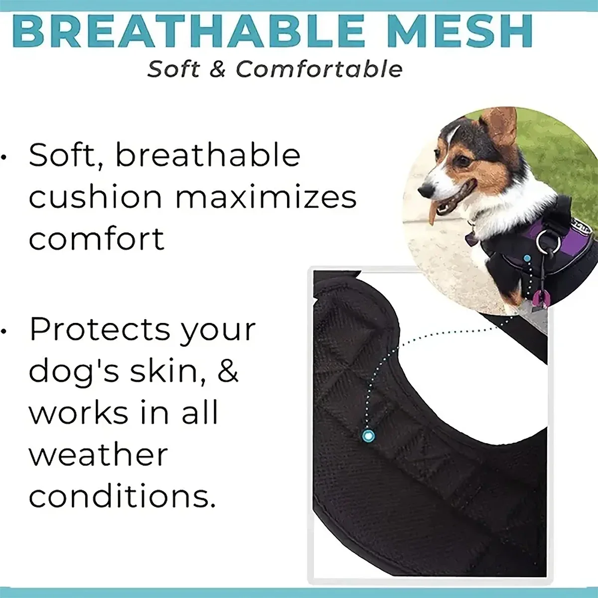 Adjustable Dog Harness Reflective Breathable Vest