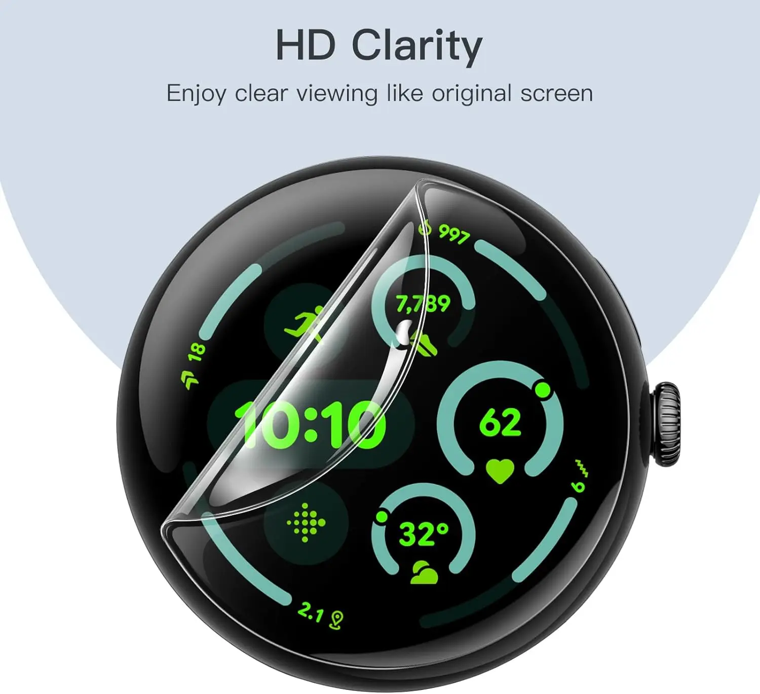 Premium TPU Screen Protector Film for Pixel Watch - Anti-Scratch Hydrogel 41mm/45mm
