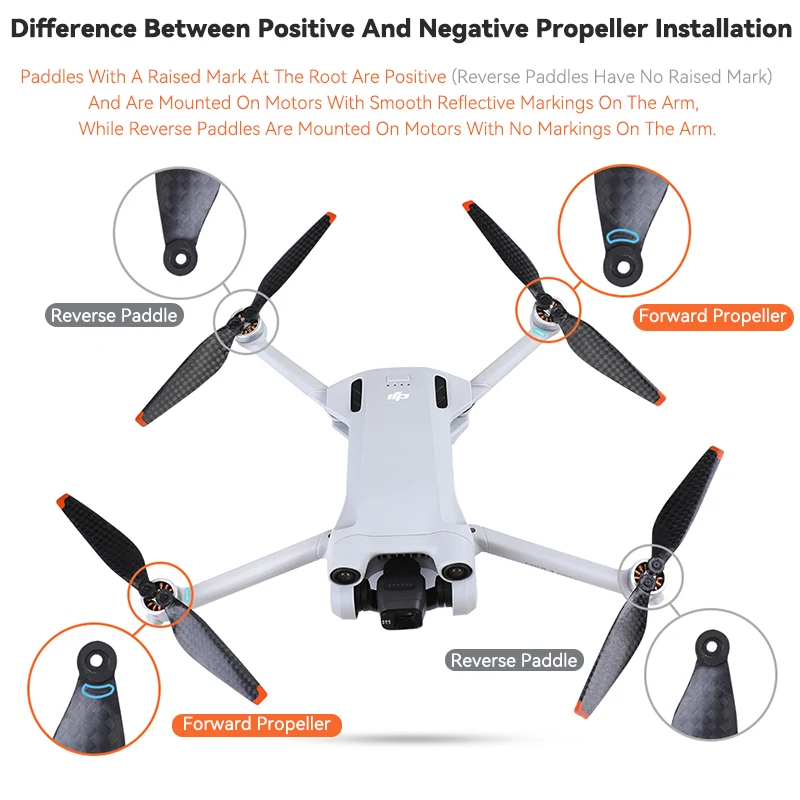 Carbon Fiber Propellers Blades For DJI Mini 3 4 Pro With Screw Screwdriver Drone Professional Replacement Drone Accessories drone propeller drone propellers drone propeller blades propeller replacement parts