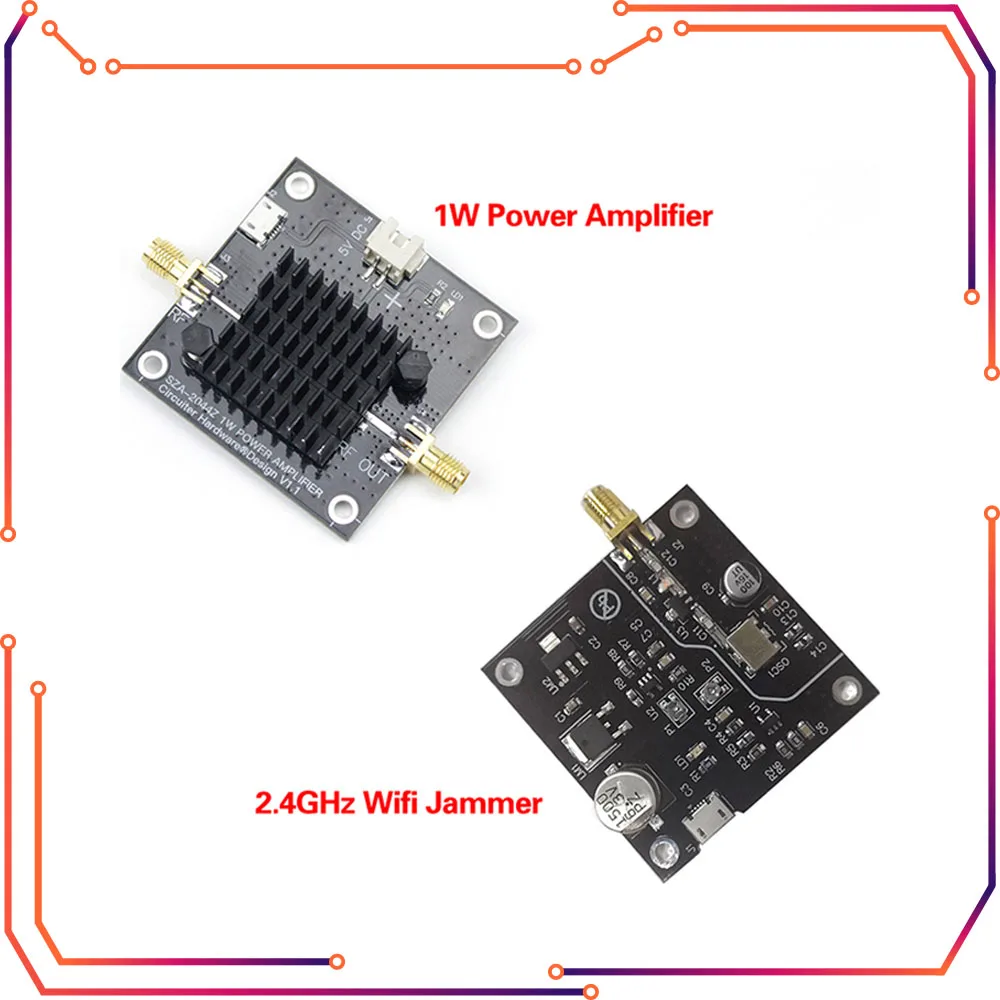 2.4G/5G/5.8Gwifi Spazzed Jammer Shielder 2.4Ghz Wifi Jammer Scheda Di Sviluppo Schermata/Sza2044 1W Amplificatore Di Potenza A Microonde T3