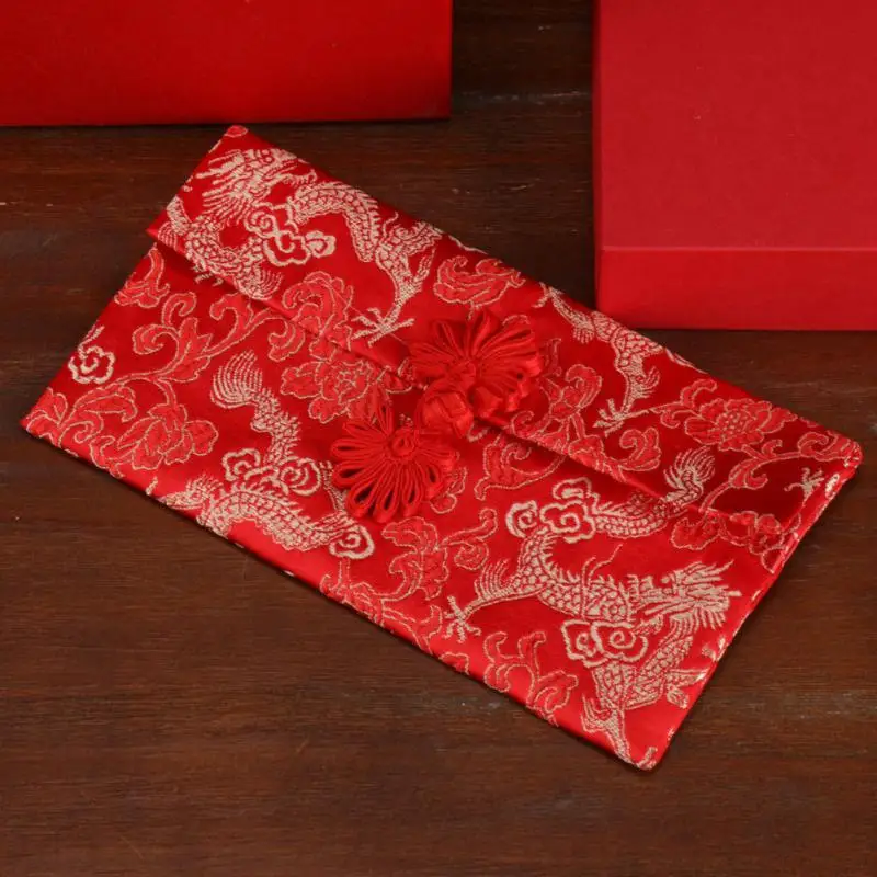 Brocade Red Envelope Personality Money Pocket New Year's Blessing bag Chinese Wedding Birthday Spring Festival Million Hongbao
