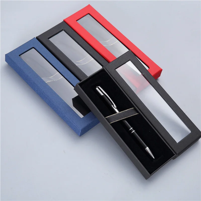 

200 шт./партия, коробка для ручек с окошком, Подарочная коробка для гелевых ручек, пенала, коробки для ручек, Подарочная коробка для украшений, коробка для карандашей