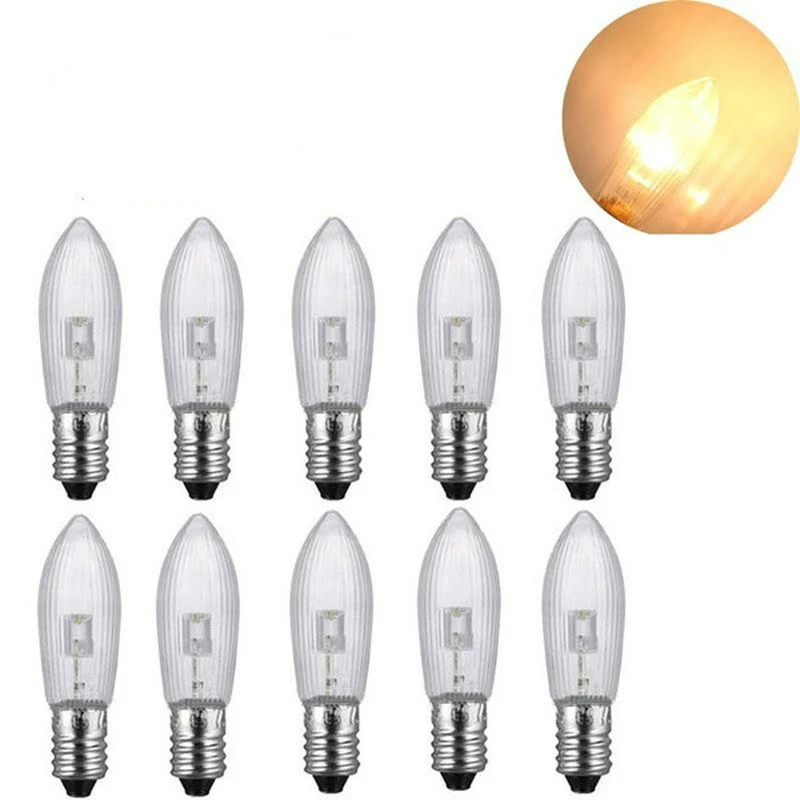 10pcs E10 Light Bulb Tapered Candles Bulbs And Led Replacement Bulbs