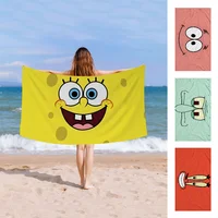 Cartoon S-SpongeBobS Towel Microfiber Beach Towel Absorbent Quick dry Soft Yoga Swimming Resort Mountain Climbing Towel 1