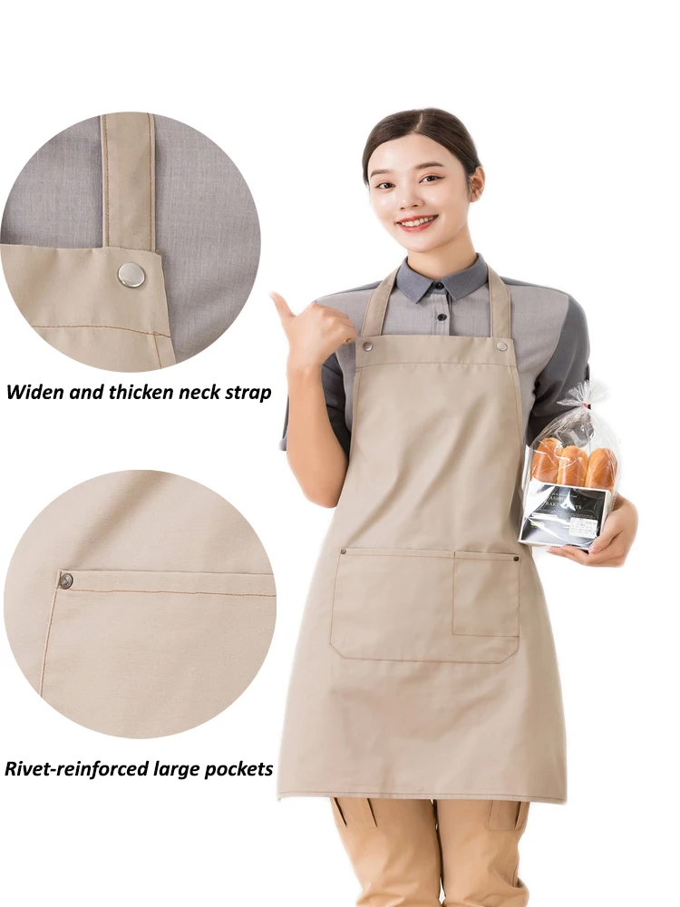 Customize Work Aprons Personalized Logo Man Chef Bib Apron Hairdresser Nail Beauty Apron Kitchen Cooking Cleaning Robe for Women 5 S3c327fc74ca543f093f4af17ceab84ceB