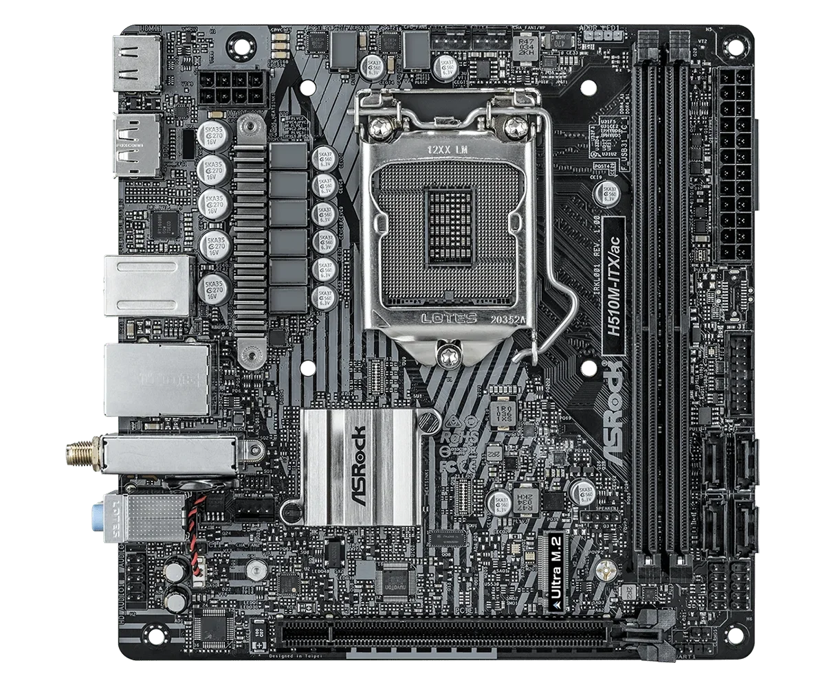 ASROCK H510M-ITX/ac 미니-ITX 마더보드 인텔 H510 2xDDR4 LGA1200 울트라 M.2 지원 i7-11700 i3-10305 i9-11900 i5-10600 CPU
