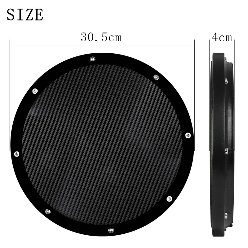 10 Inch Drum Practice Pad Silent Drum Training Pad Carbon Fiber Dumb Percussion Accessory for Professionals Beginner