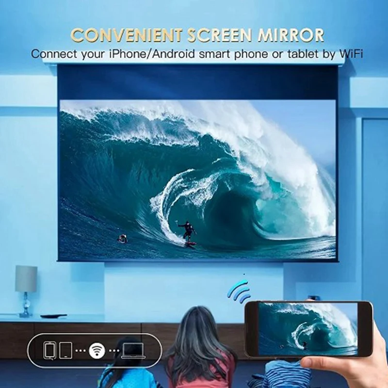 S30MAX 안드로이드 와이파이 스마트 프로젝터, 와이파이 블루투스 포켓 포함, 4K 9500L 안드로이드 10.0 프로젝터