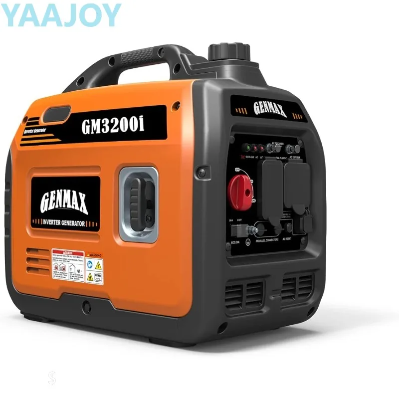 

GENMAX Quiet Power Series Inverter Generator，Gas Powered, EPA Compliant, Eco-Mode Feature, Ultra Lightweight for Backup Home Use