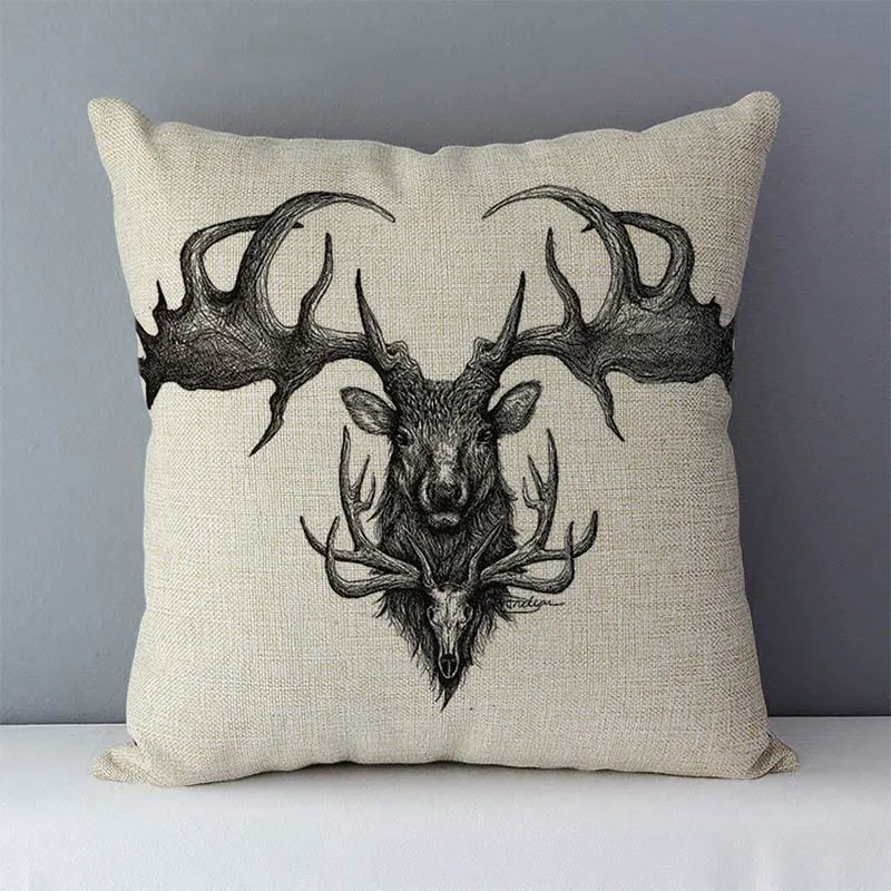 cushion home decorative pillows elephant kola elk printed animals pillowcase 45x45cm Housse de coussin without core 6