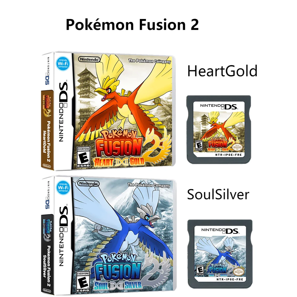 New Ds Game Cartridge Video Game Console Card Pokemon Fusion 2