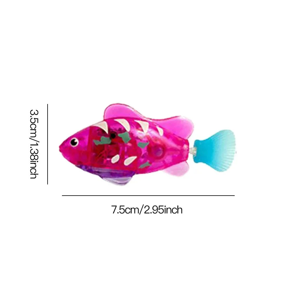 Cat Toys LED Interactive Swimming Robot Fish Toy for Cat Glowing Electric Fish