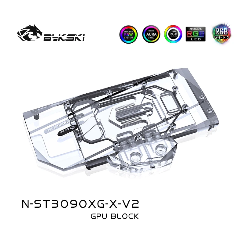 bykski asus 3090 3080 strix両面water block Bykski Full Coverage GPU Water Block and Backplate For ASUS