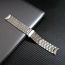 Premium Titanium Watch Strap - No Gaps Men's Bracelet - Galaxy 5pro 45mm (Silver)