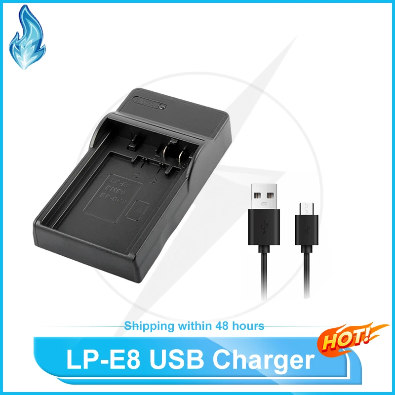 Andoer Adattatore Batteria LP-E8 USB Per Canon Rebel T3i/T2i/T4i/T5i, EOS 600D/550D/650D/700D, Kiss X5/X4/X6
