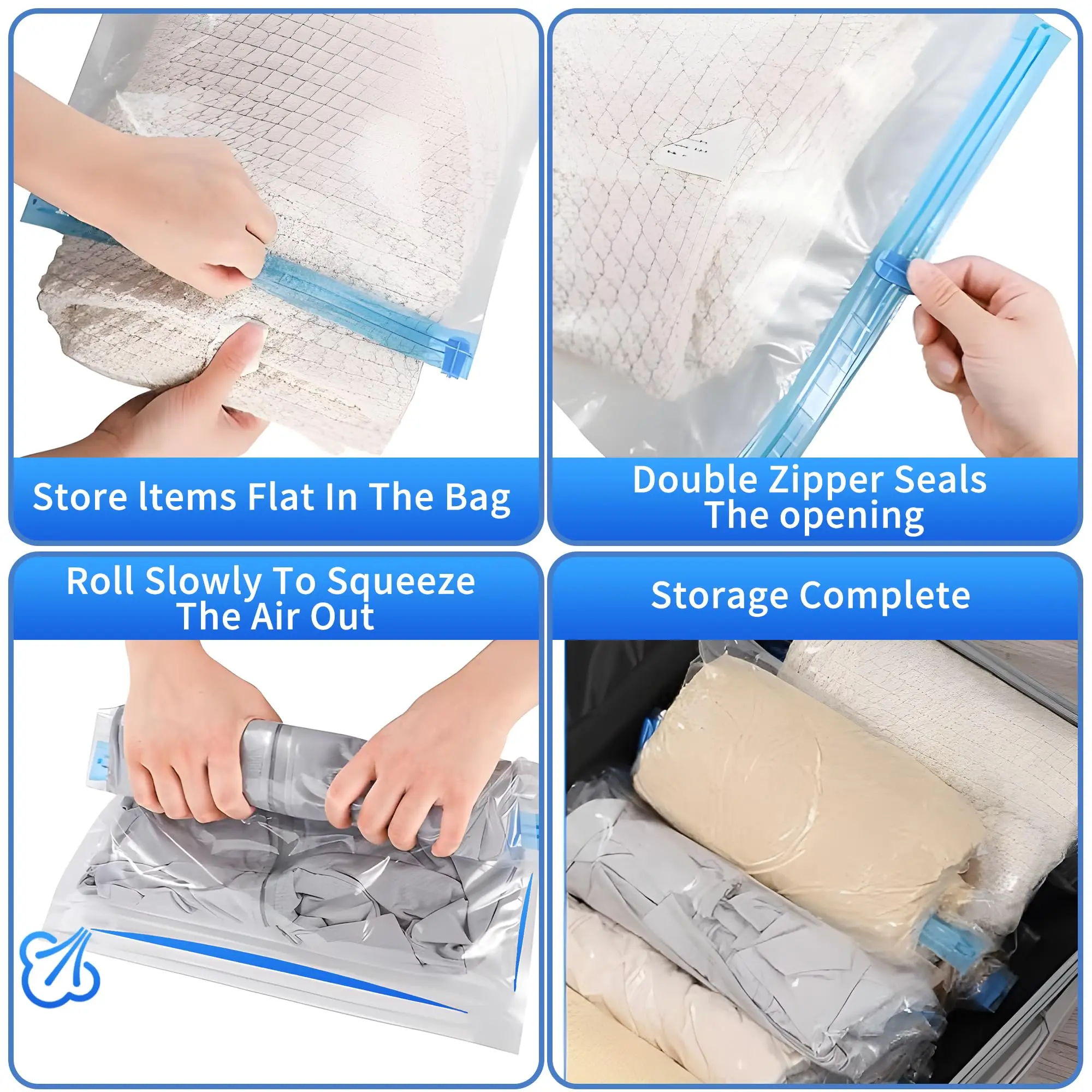 20 Pack Travel Compression Bags, Travel Essentials Vacuum