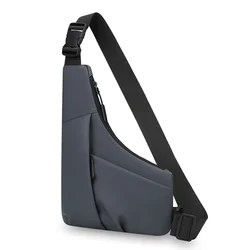 Men's Waterproof Mini Crossbody Bag - Stylish Mobile Chest Bag for Leisure and Outdoor Activities (GRAY)