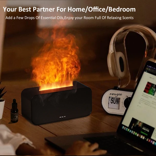 Air Aroma Humidifier Diffuser Essential Oils Humidifiers Mini Flame Automatic Fragrance Diffuser Home Humidifier With LED Light 6