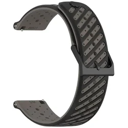 Universal 22mm Silicone Watch Band Replacement - Premium Strap Accessory - 22mm Width (X - Black Gray)