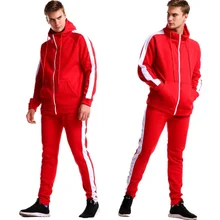 

Factory Wholesale European and American Style Men's Clothing plus Size Velvet Padded Hooded Sweatshirt Men's Sport Suit Casual M