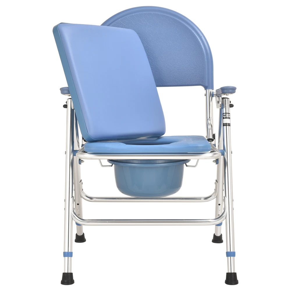folding aluminium elderly bath seat commode chair for elderly and disabled shower chair for elderly  toilet chair for disabled 4